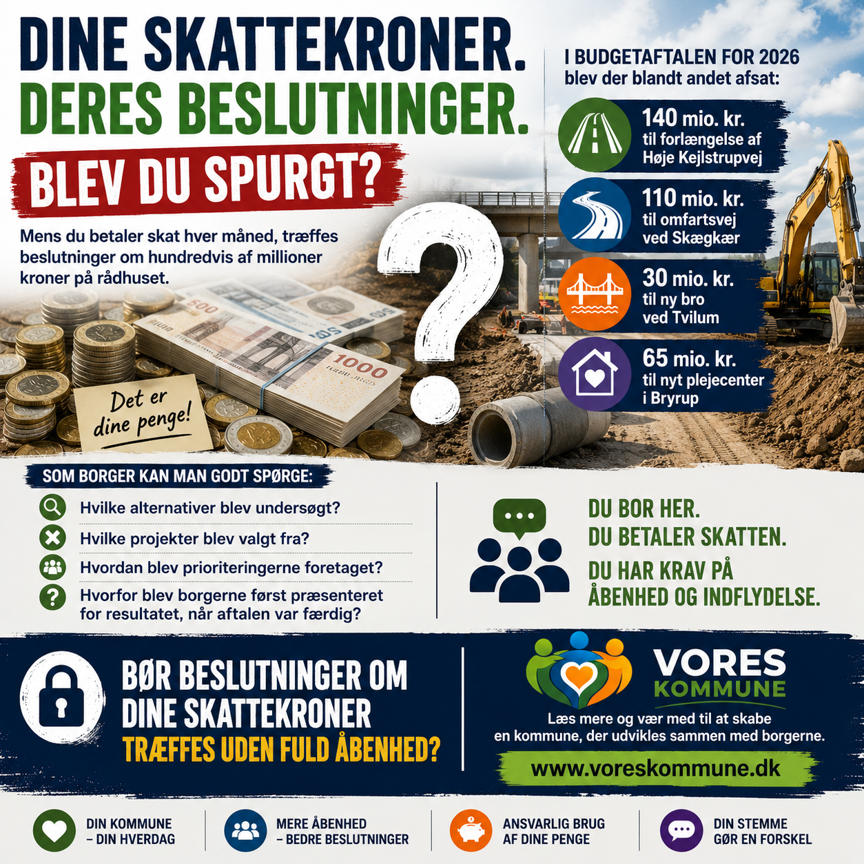 Vores kommune afholdte sit første
infomøde d. 4. juni 2026